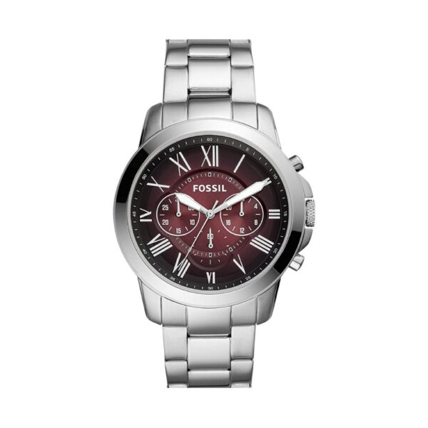 FOSSIL - Grant Reloj de Cuarzo con Cronógrafo - Acero Inoxidable - Color Plata - FS5628